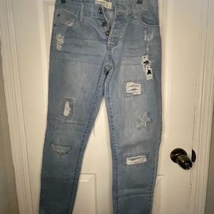 Boyfriend ripped jeans